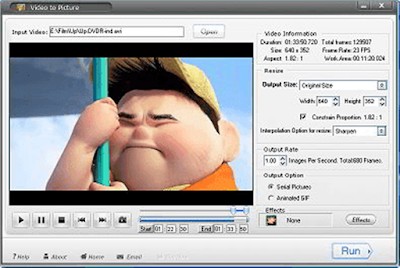تحميل برنامج Aoao Video to Picture Converter لتحويل الفيديوهات إلي رسومات متحركة