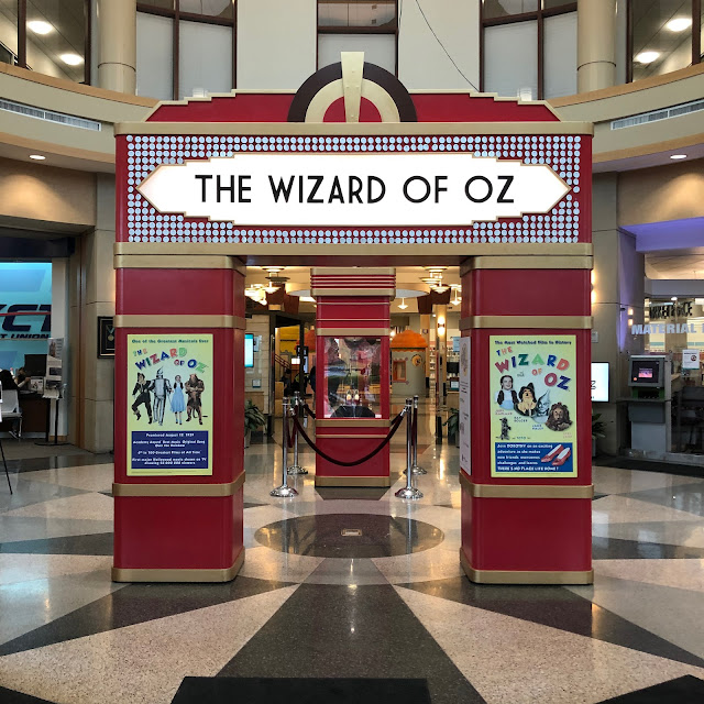 Entering Gail Borden Public Library's The Wizard of Oz exhibit is like entering the theater.