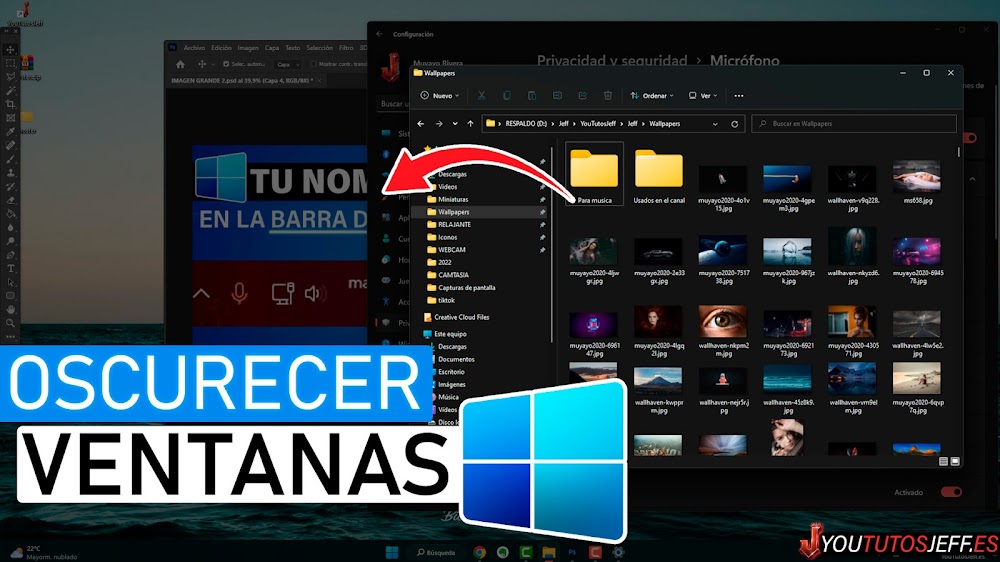 Como OSCURECER VENTANAS de Windows 🔵 Personalizar PC