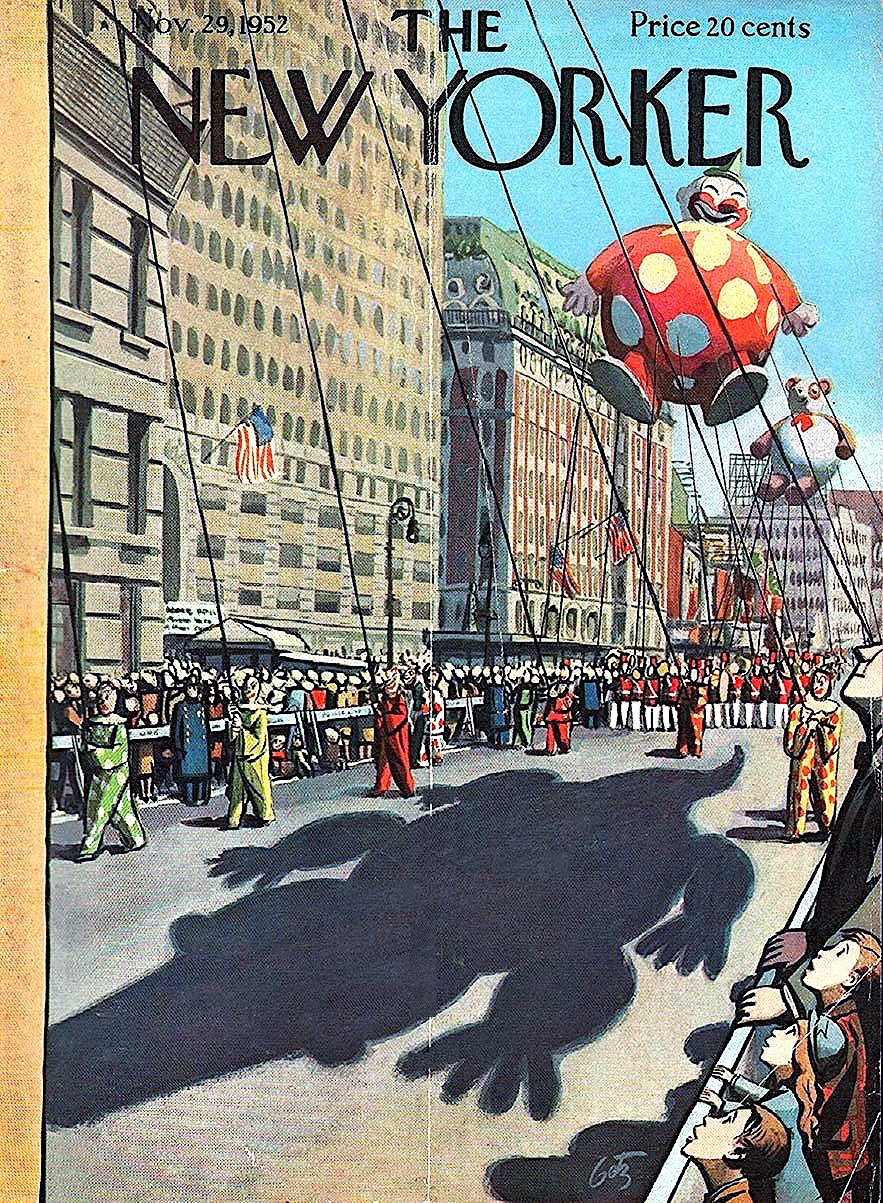 Arthur Getz magazine illustration for The New Yorker Magazine November 29 1952