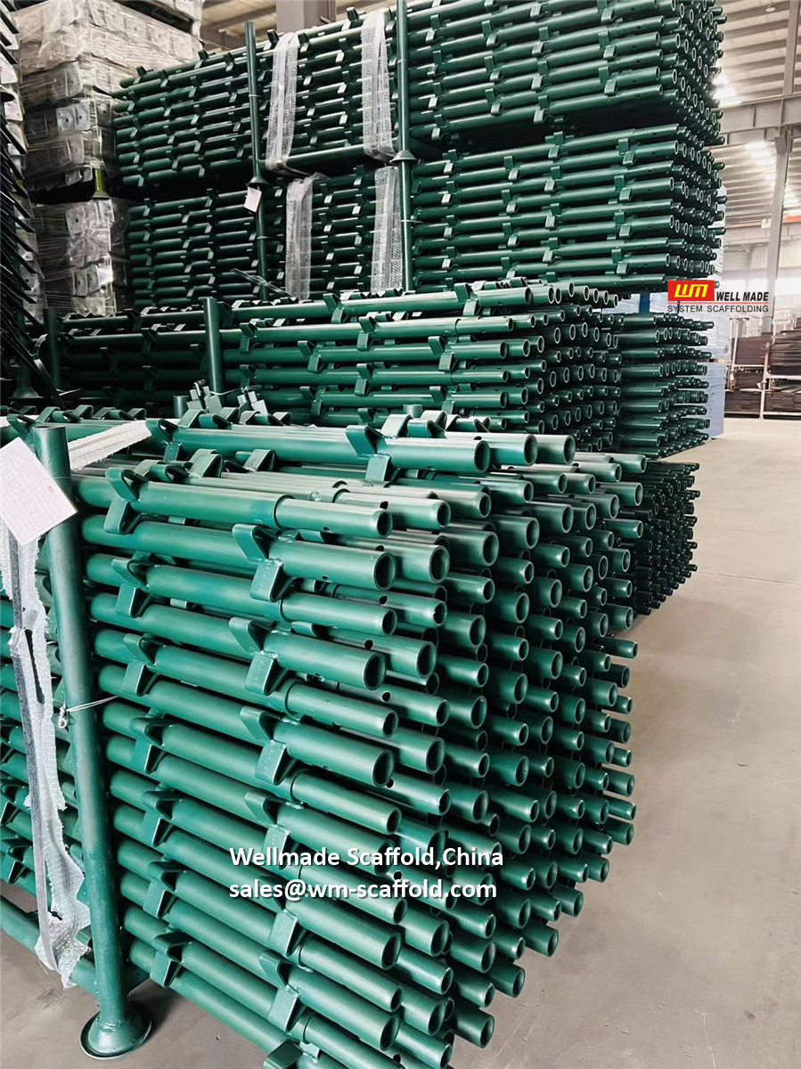 Kwikstage Scaffolding Standards Green Painted - AS/NZS 1576 standard Quick Stage System Verticals for Construction