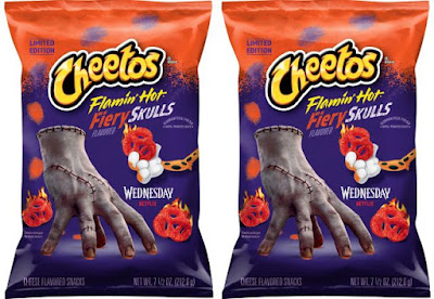 Bags of Cheetos Flamin' Hot Fiery Skulls.