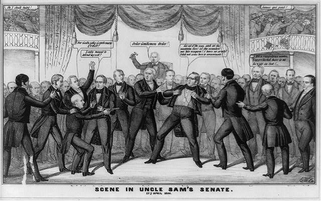 An eye witness composite sketch of the debate
