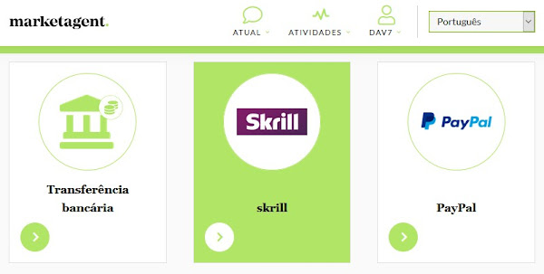 MarketAgent pagamentos paypal skrill