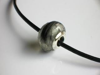 Pandora style bead for a lock of hair