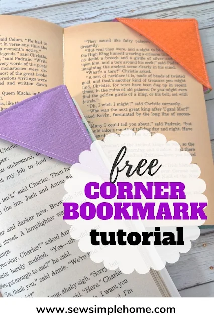 Save your spot in your favorite book with this easy tutorial on how to make a simple fabric bookmark.
