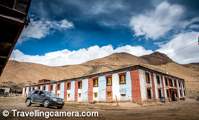 The Tangyud Monastery is also known as Sa-skya-gong-mig Gompa at Komic village of Spiti Valley in Himachal Pradesh. Like some of the other Monasteries in Spiti and Lahaul district of Himachal Pradesh, this one is also little different from modern monasteries, which are very colorful and high. Above photograph shows the Komic Monastery from outside and if you don't know there is a monastery in the village it looks like a big house or some institution/school within the village.     Related Post - Road-Trip from Shimla to Nako through Kinnaur : Spiti Diaries