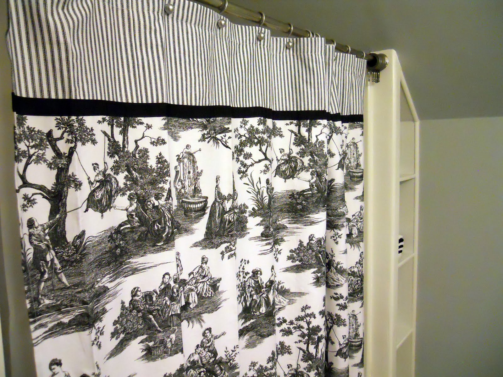 Black And White Ticking Curtains Black and White Toile Comforte