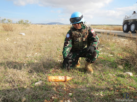 Patroli Satgas Indobatt Temukan Bom Aktiv di Lebanon Selatan