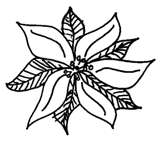 Christmas Poinsettia Coloring Pages