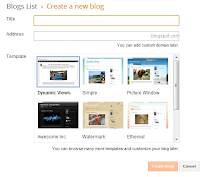 Create a new blog