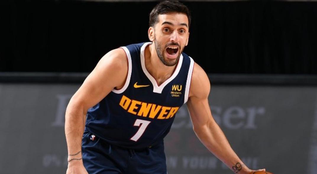 Campazzo estuvo "peleado" con el aro pero Denver sumó el quinto triunfo seguido en la NBA