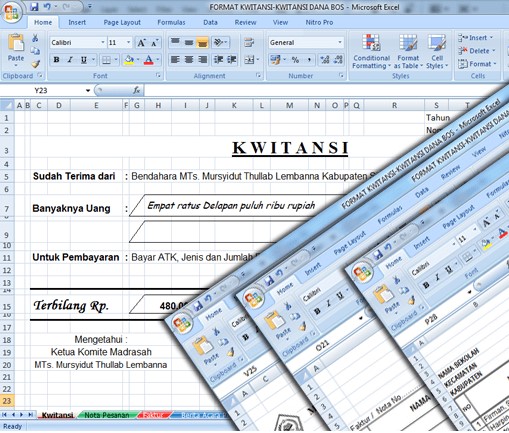 Contoh Format Kwitansi,Nota Pemesanan,Faktur,Berita,Daftar 