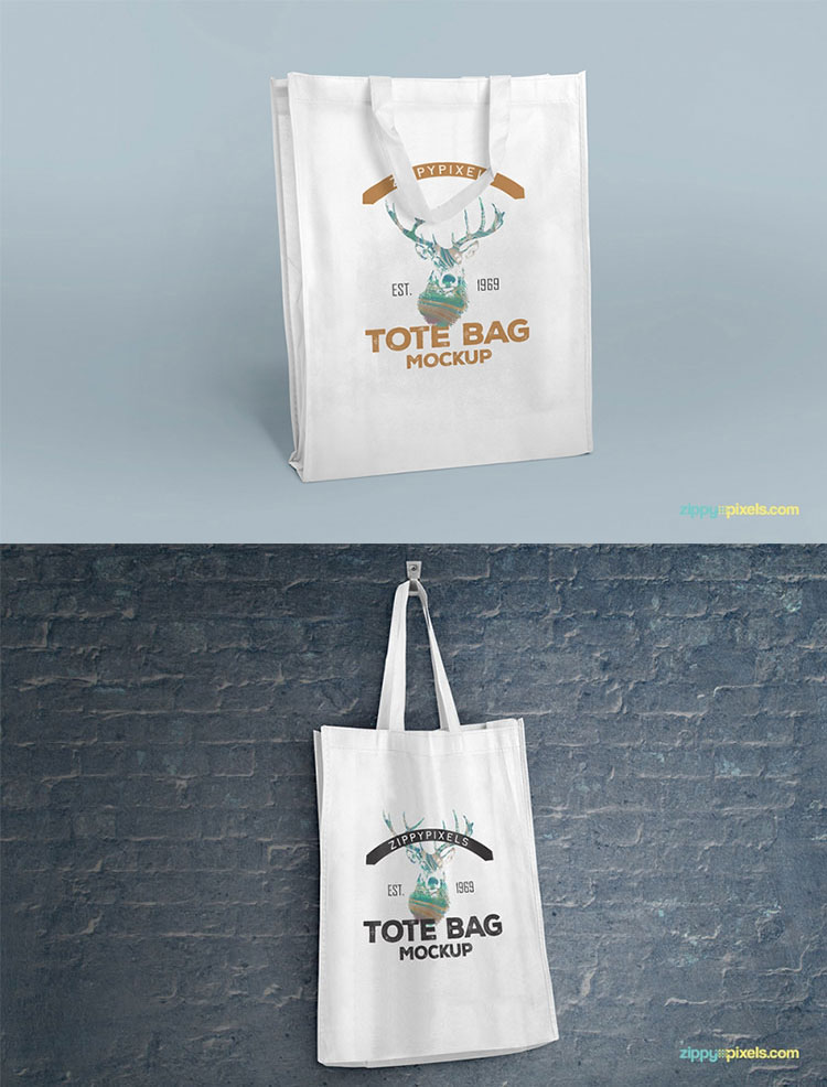 2 Free Tote Bag Mockups