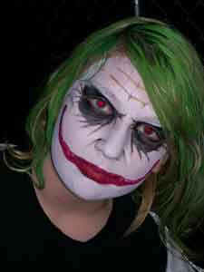 joker face painting,body painting galleries, face painting,  