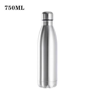 Stainless Steel Water Bottle Reusable Leakproof Single Wall Nesting Cup 750ml Hown - store