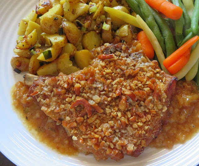 Pretzel Baked Pork Chops