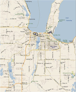 Map-Grand Traverse Bay Region, MI-Traverse City City