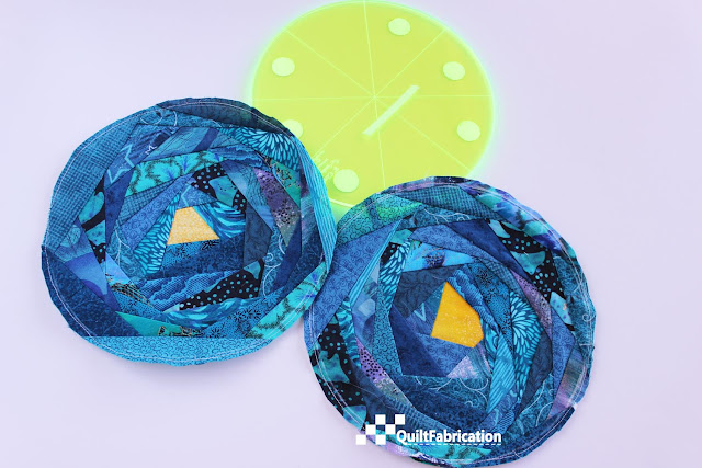 aqua fabric circles