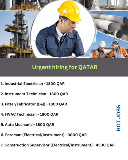 Urgent hiring for QATAR