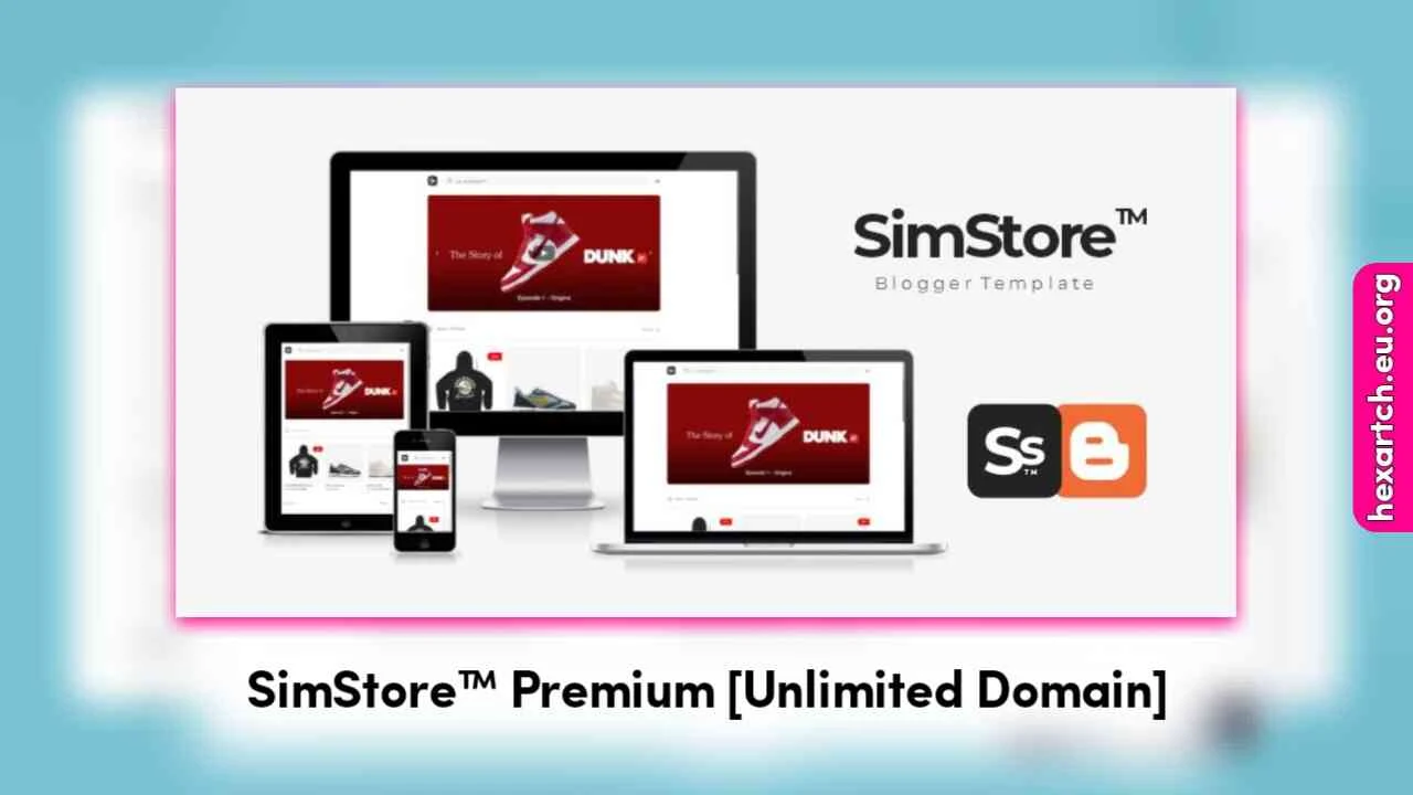 SimStore™ Blogger Template Free Download [Remove Domain Limit]