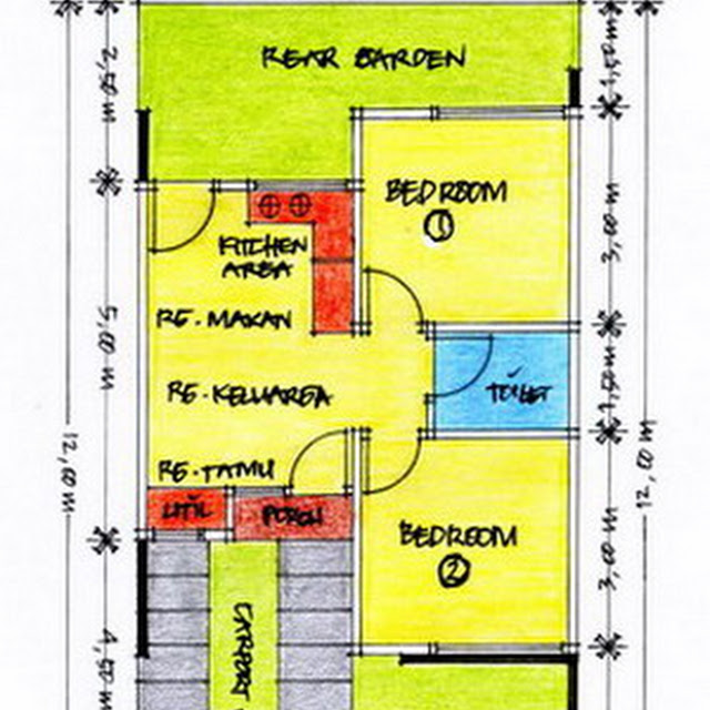 Contoh Desain desain rumah sederhana type 36 Minimalis 