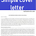 Simple cover letters templates 