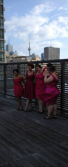 bridesmaids, Toronto, fuchsia