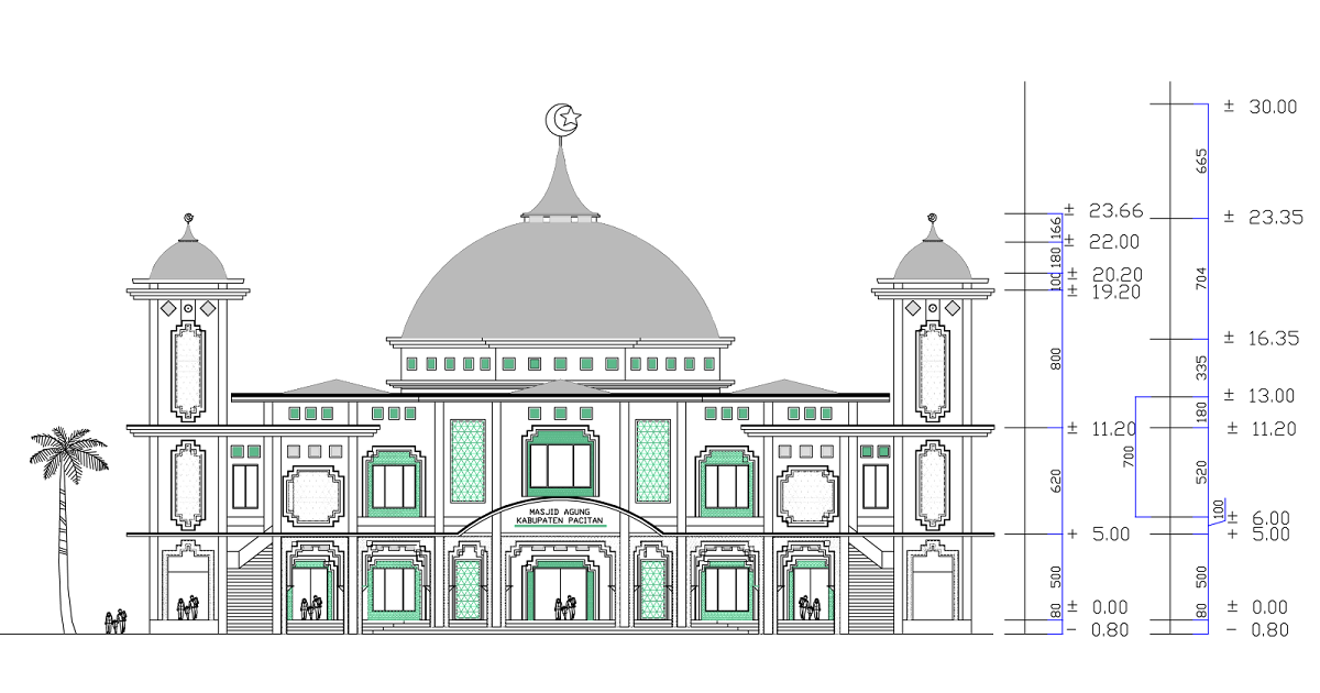 Gambar Design Masjid Besar 2D  Rancangan Rumah dan Tata Ruang