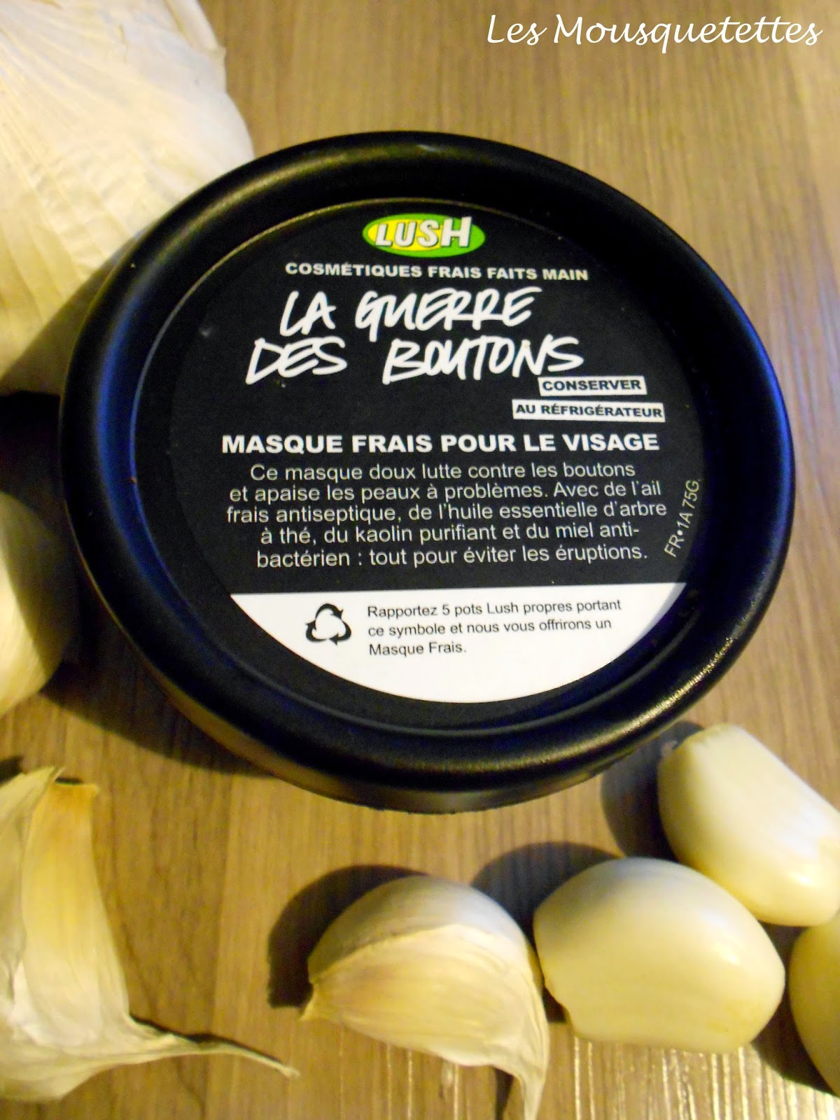 Masque Frais La Guerre des Boutons Lush - Les Mousquetettes©