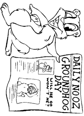 Groundhog Coloring Pages