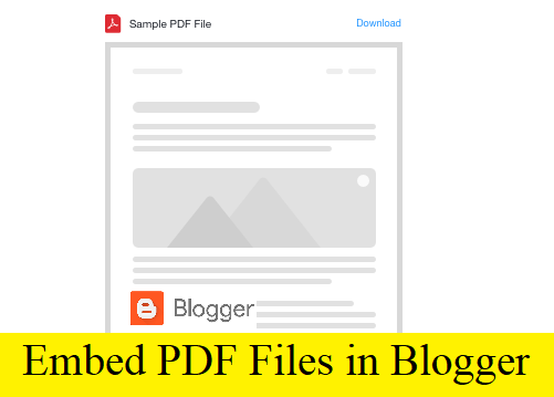 How to Embed PDF DOC Files in Blogger with Pictures