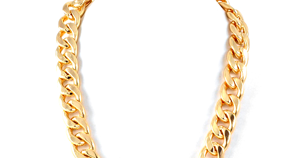 chunky gold chain necklace for rapper