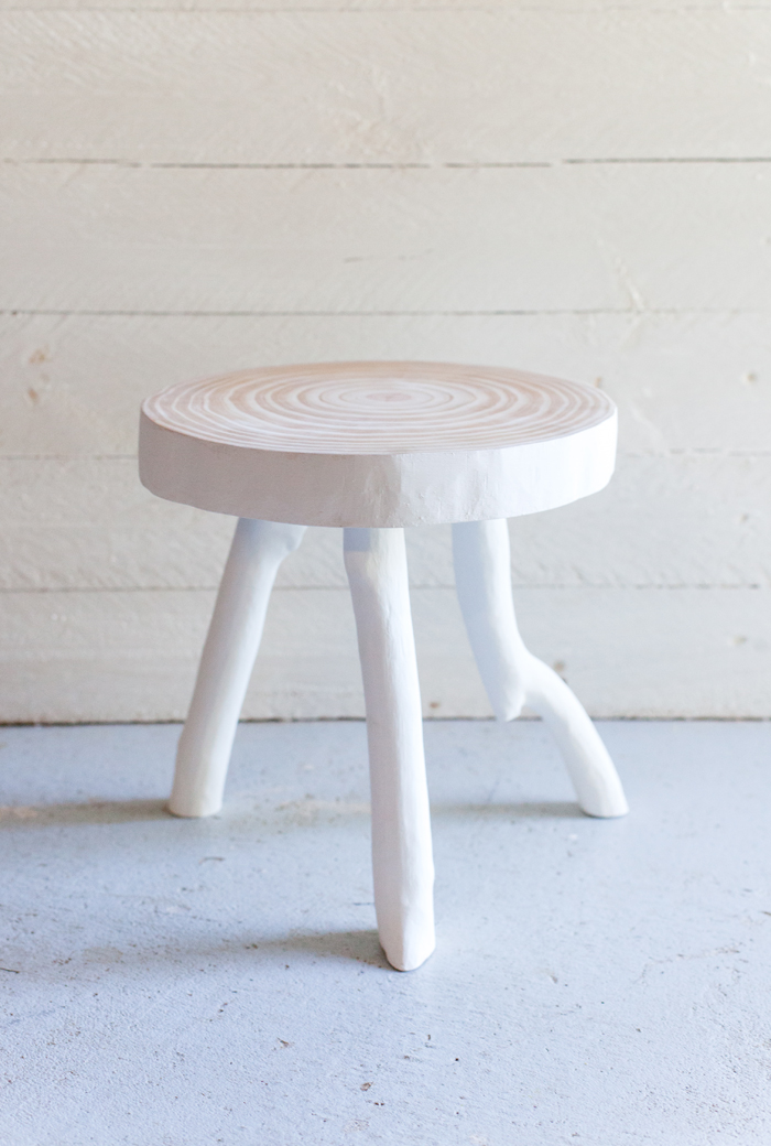 scandi nordic wood stool