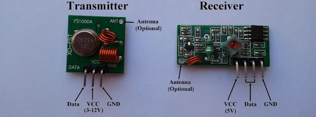 433MHz 315 MHz transmitter receiver