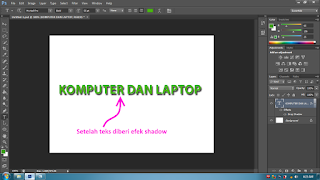 membuat efek teks bayangan di photoshop