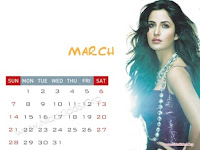 Katrina Kaif 2010 March Calendar