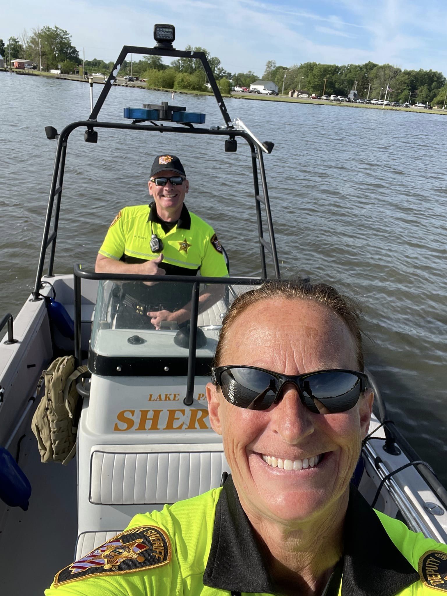deputies in a boat