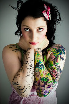 girl sleeve tattoos