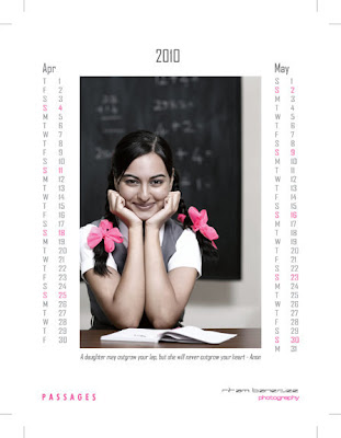 Sonakshi Sinha 2010 Calendar