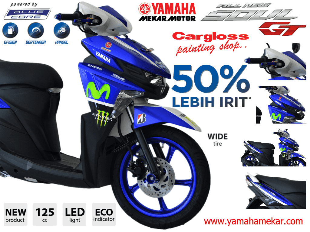 Yamaha Soul GT 125 Blue Core Custom Dealer Resmi Yamaha Harga