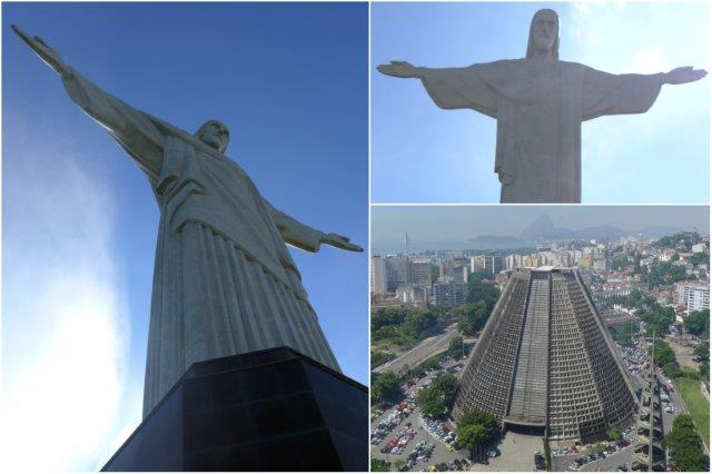 Cristo Redentor en el Cerro de Corcovado, Catedral Metropolitana en Río de Janeiro