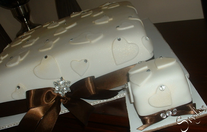 Bling Bling Hearts Wedding Cake Cake 78 Posted by Cakes by Styles at 850 