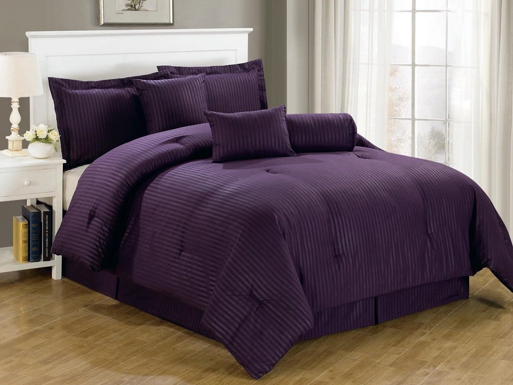 Deep Dark Purple  Comforters  Bedding Sets