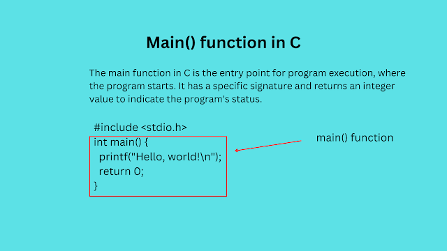 main function in C main function in C