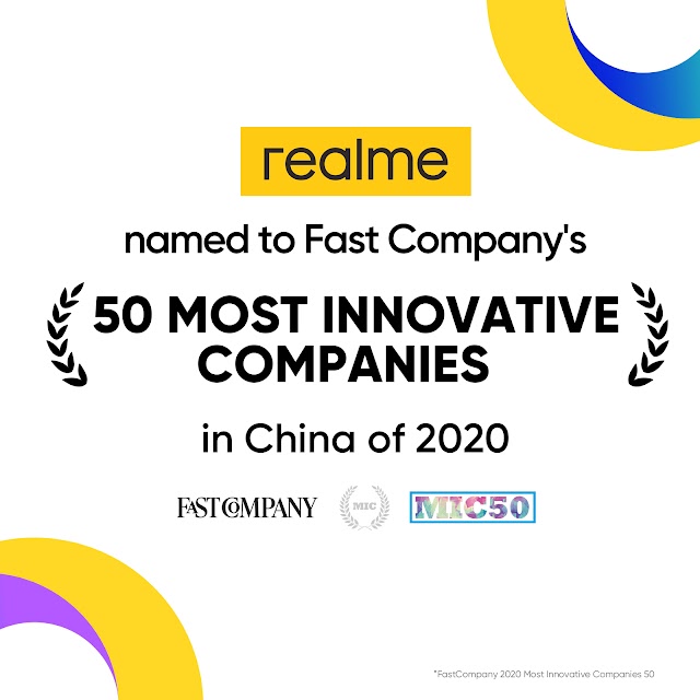 REALME WAS NAMED AS ‘TOP 50 MOST INNOVATIVE COMPANIES IN CHINA’ BY FAST COMPANY