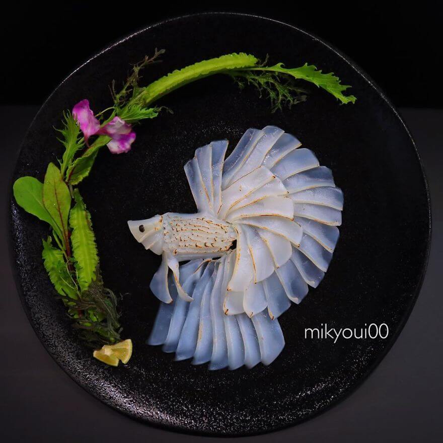 Sashimi Artist Designs Stunning Art From Raw Fish And Other Foods