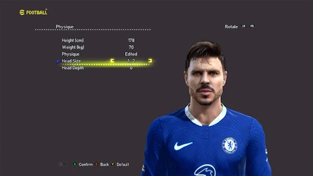 César Azpilicueta Face For PES 2013