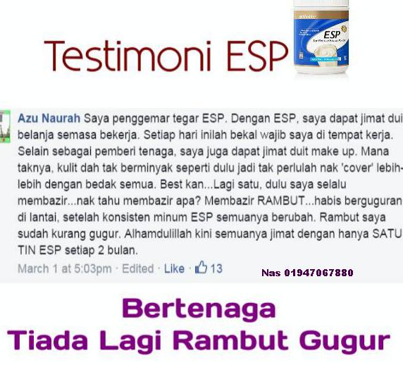 Image result for TESTIMONI ESP GUGUR RAMBUT