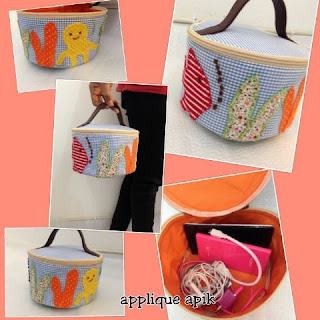 circle Applique pouch